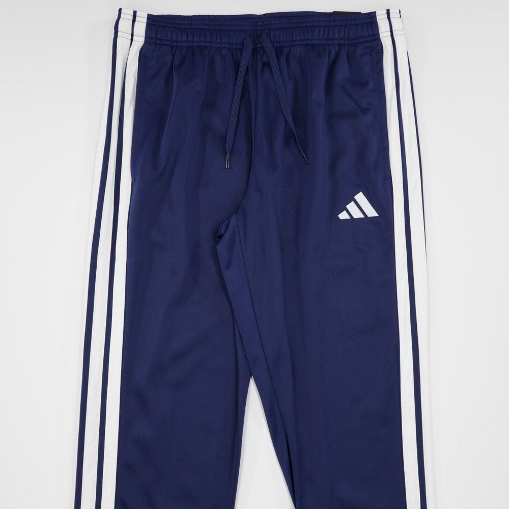 Adidas Men's 3 Stripes Tricot Regular Tapered Lightweight Track‎ Pants Blue M - Picture 3 of 13